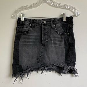 Hidden Black Jean Skirt